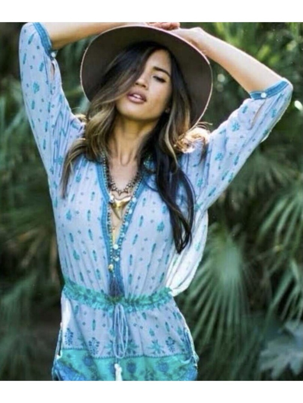 $270 Spell & The Gypsy Collective Desert Wanderer Tunic Shirt Dawn Size XS